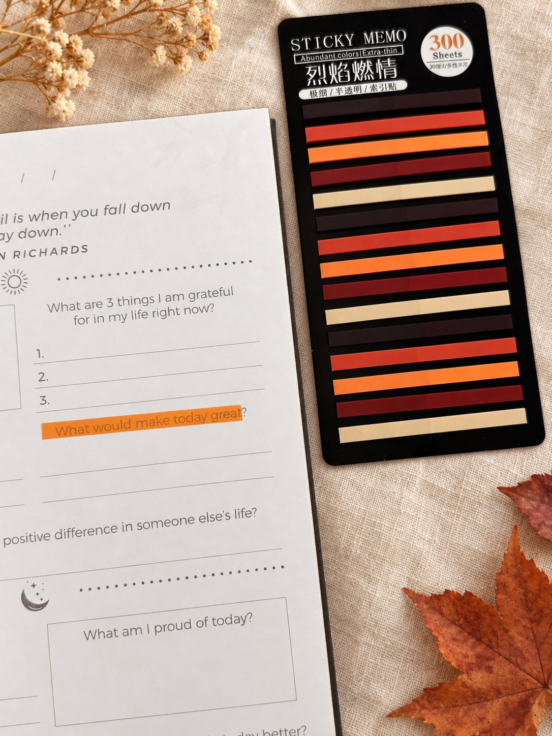 🍂Autumn Slim Sticky Tabs — 300 Sheets
