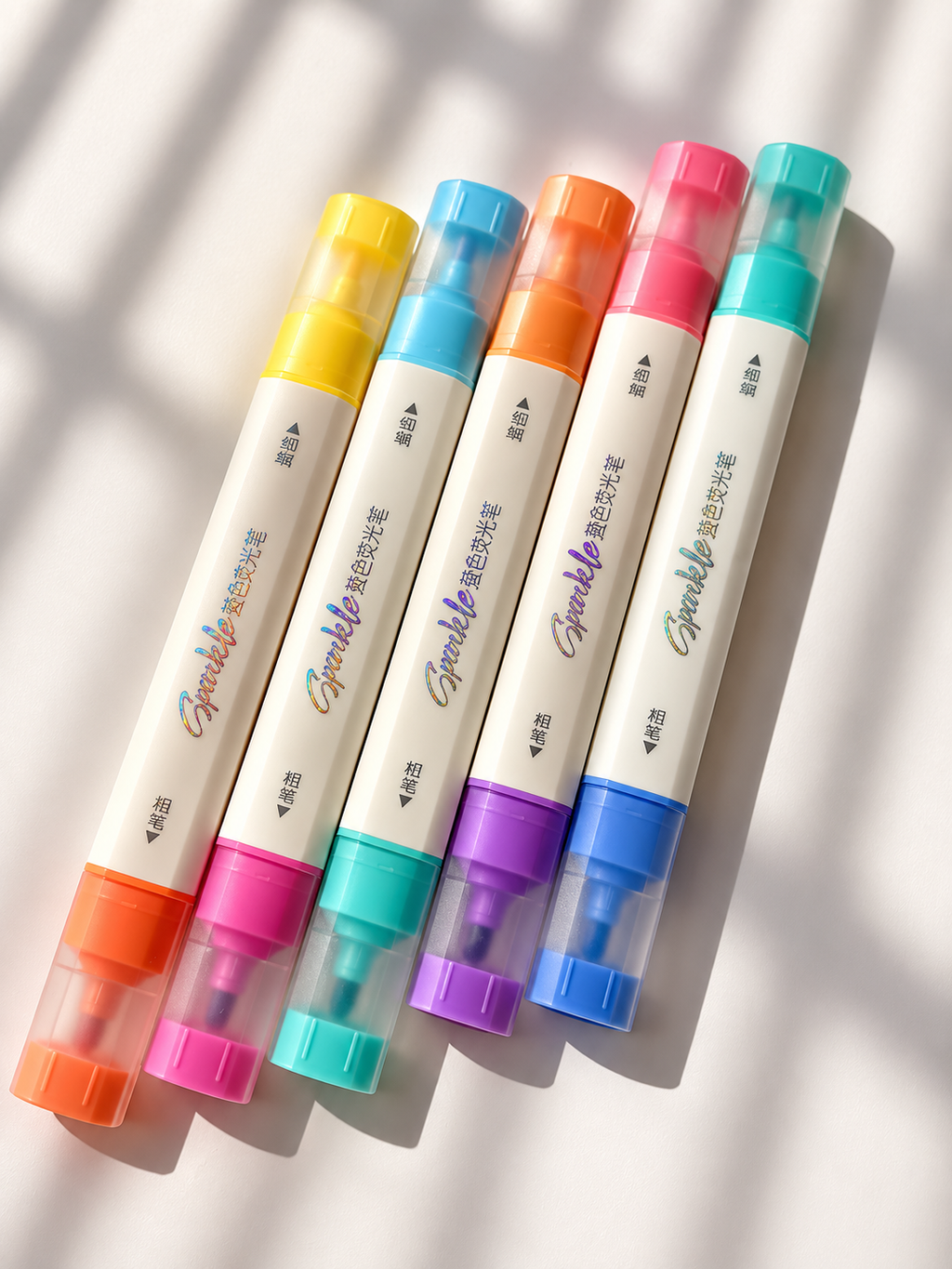 🌈 Rainbow Dual-Tip Markers – 5-Piece Set