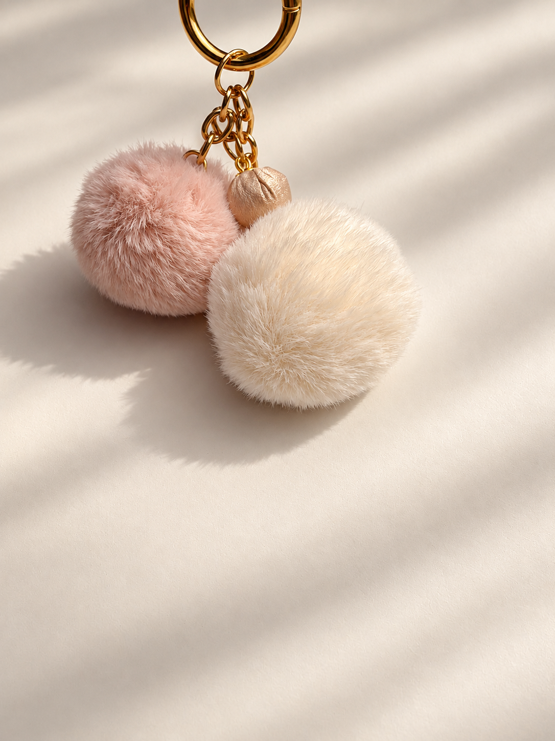 Fluffy Double Pom Pom Keychain & Bag Charm🤍