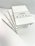 Minimalist White A6 Lined Notebook – 160 Pages
