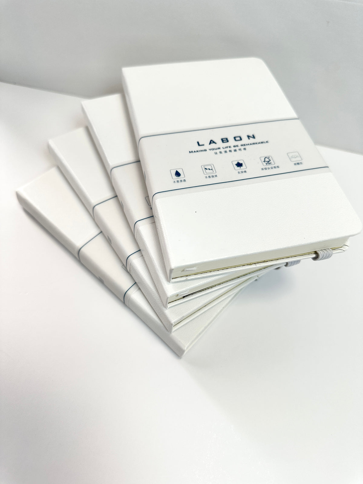 Minimalist White A6 Lined Notebook – 160 Pages