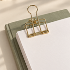 Gold Wire Binder Clips – Set of 3