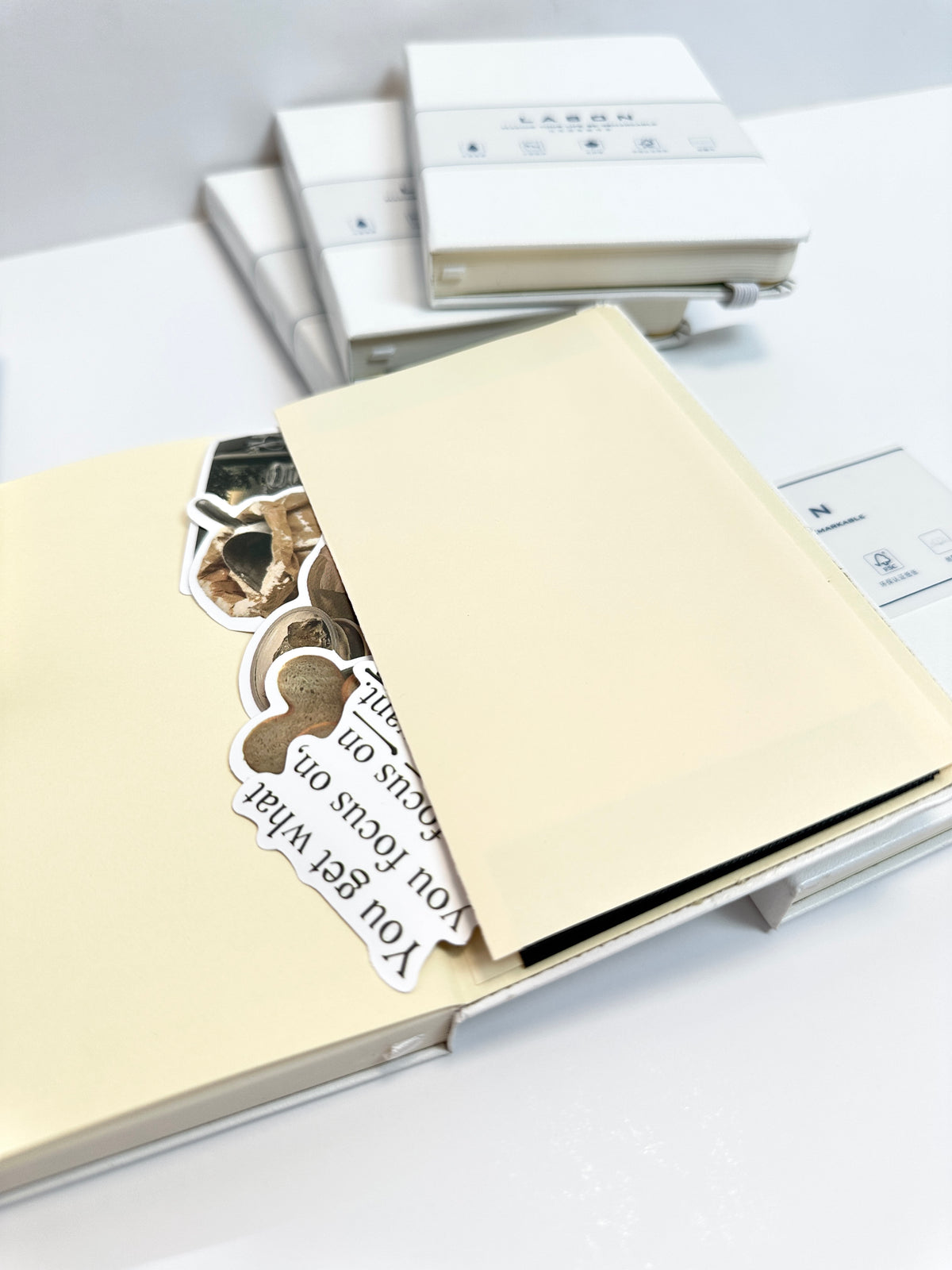 Minimalist White A6 Lined Notebook – 160 Pages