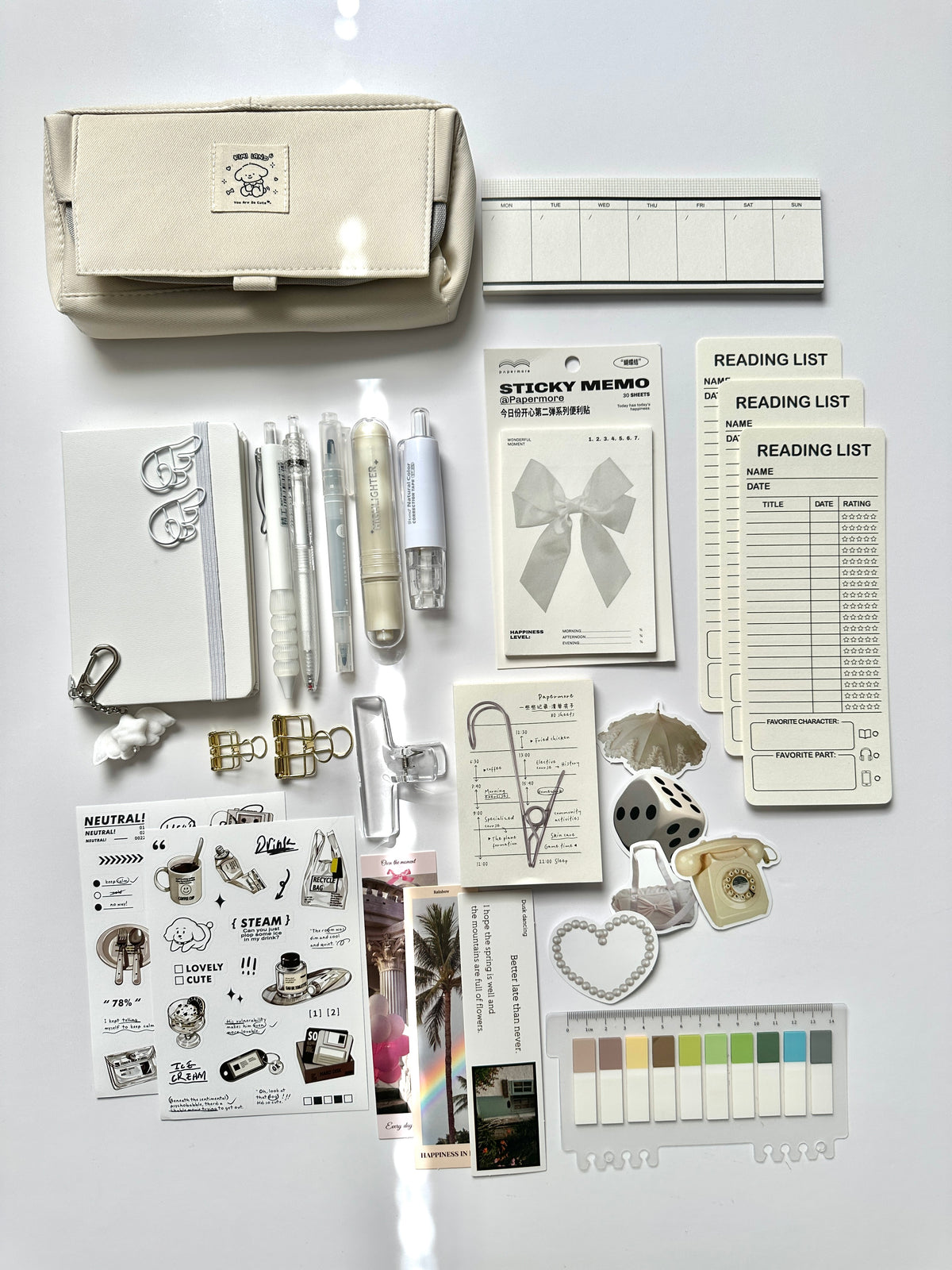 Minimal Moments - Curated Stationery Bundle 🤍