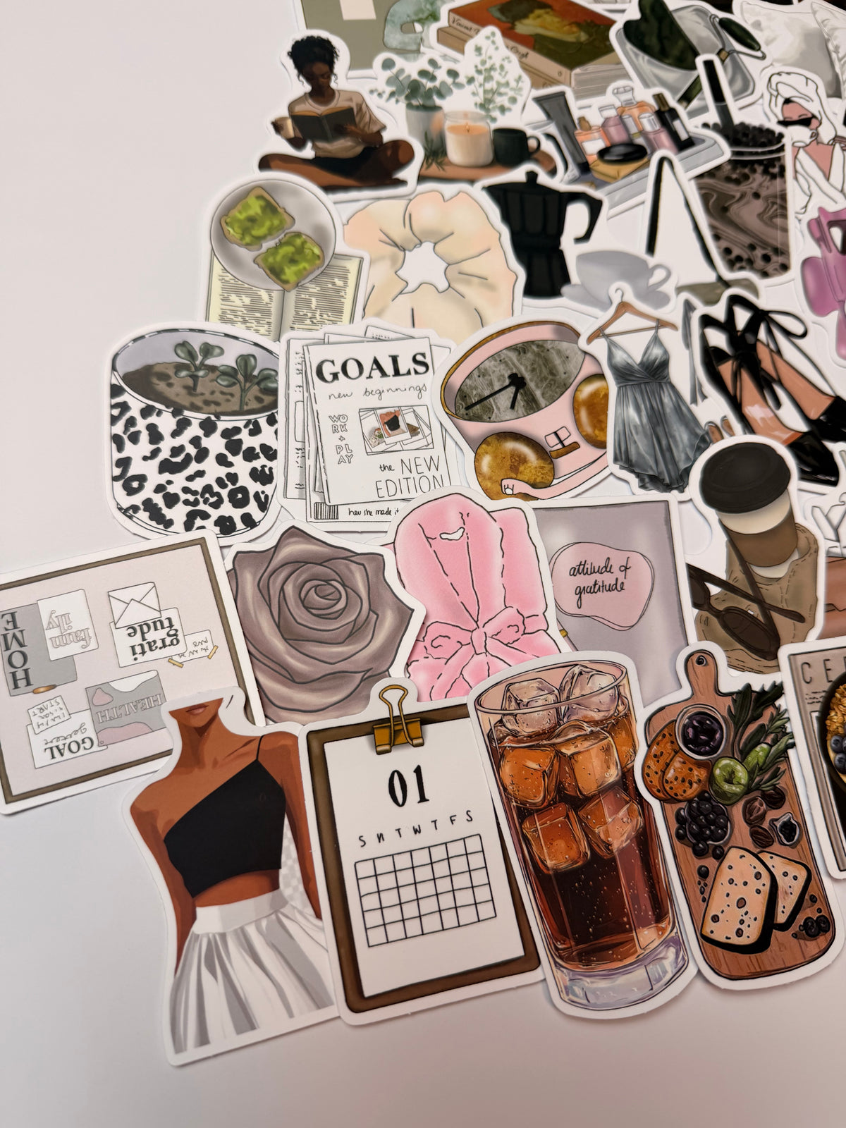 🧘‍♀️💆🏼‍♀️Cozy Self-Care Sticker Pack - 50pcs